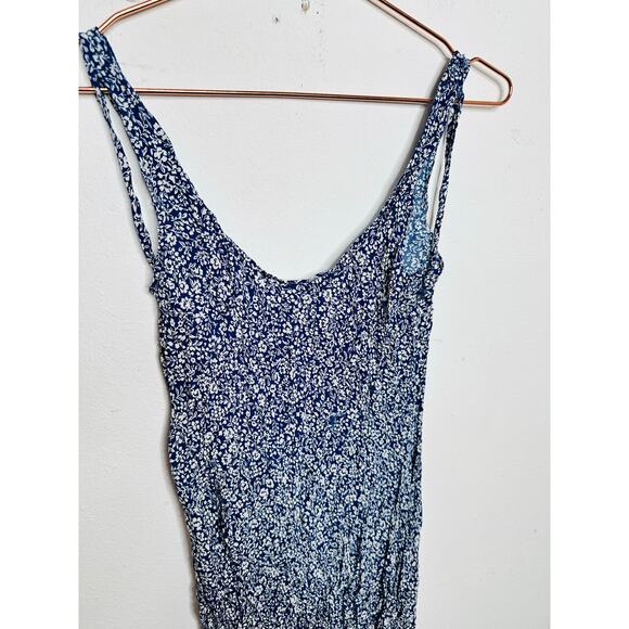 POLO RALPH LAUREN Blue Floral Print Slip Style Sleeveless A-Line Dress Size 4 - Picture 5 of 16